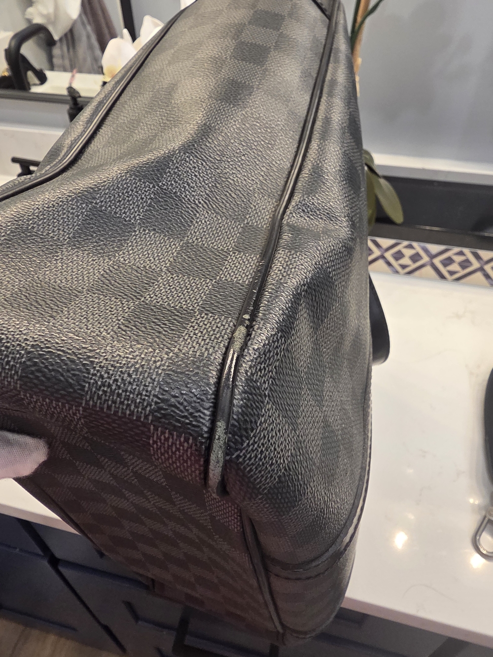 Louis Vuitton Black Damier Graphite Canvas Duffel Bag - Picture 12 of 15